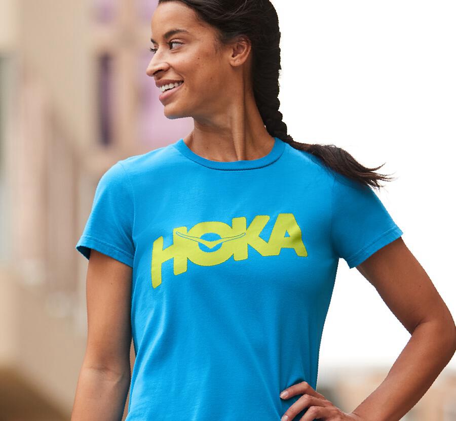 Camisa Hoka One One Feminino Azuis - Brand - 195-PENART